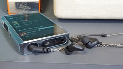 Sennheiser IE 200 plugged into music player