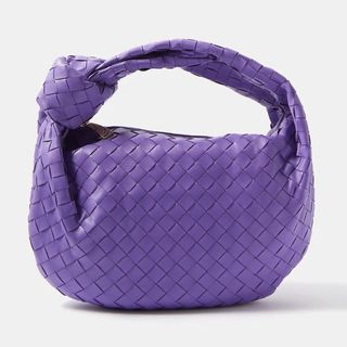 bottega veneta purple woven bag