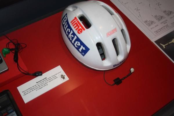 Early radio earpiece technology at the Buckler team.