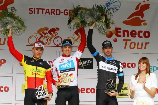 The Eneco Tour podium