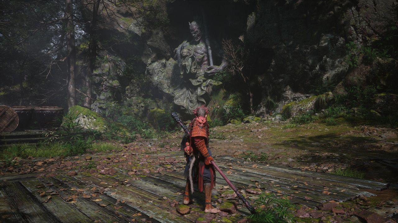 A screenshot from Black Myth:Wukong highlight the impact of using optimised graphics settings