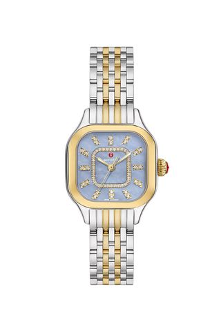 Michele Meggie Two-Tone 18K Gold-Plated Diamond Dial Watch