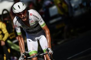 Warren Barguil on the attack during stage 10 at the Tour de France