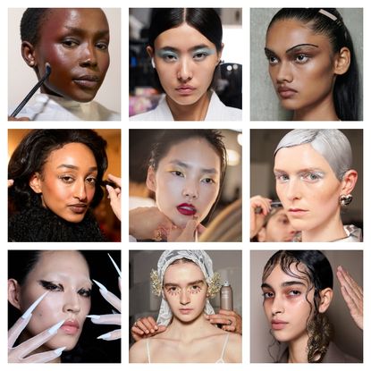 collage of makeup trends