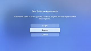 how to download tvOS 15 public beta step 6: select Agree