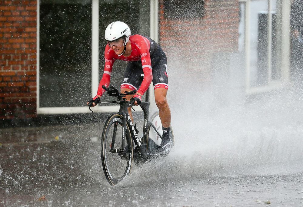 Wet conditions continued at the Tour of Denmark