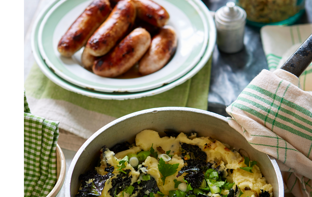 Colcannon with sausages