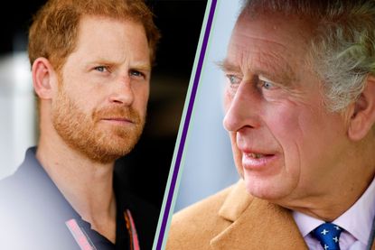 Prince Harry and King Charles split layout