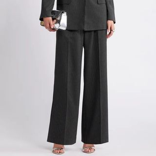 Open Edit Pleated Pinstripe Trousers