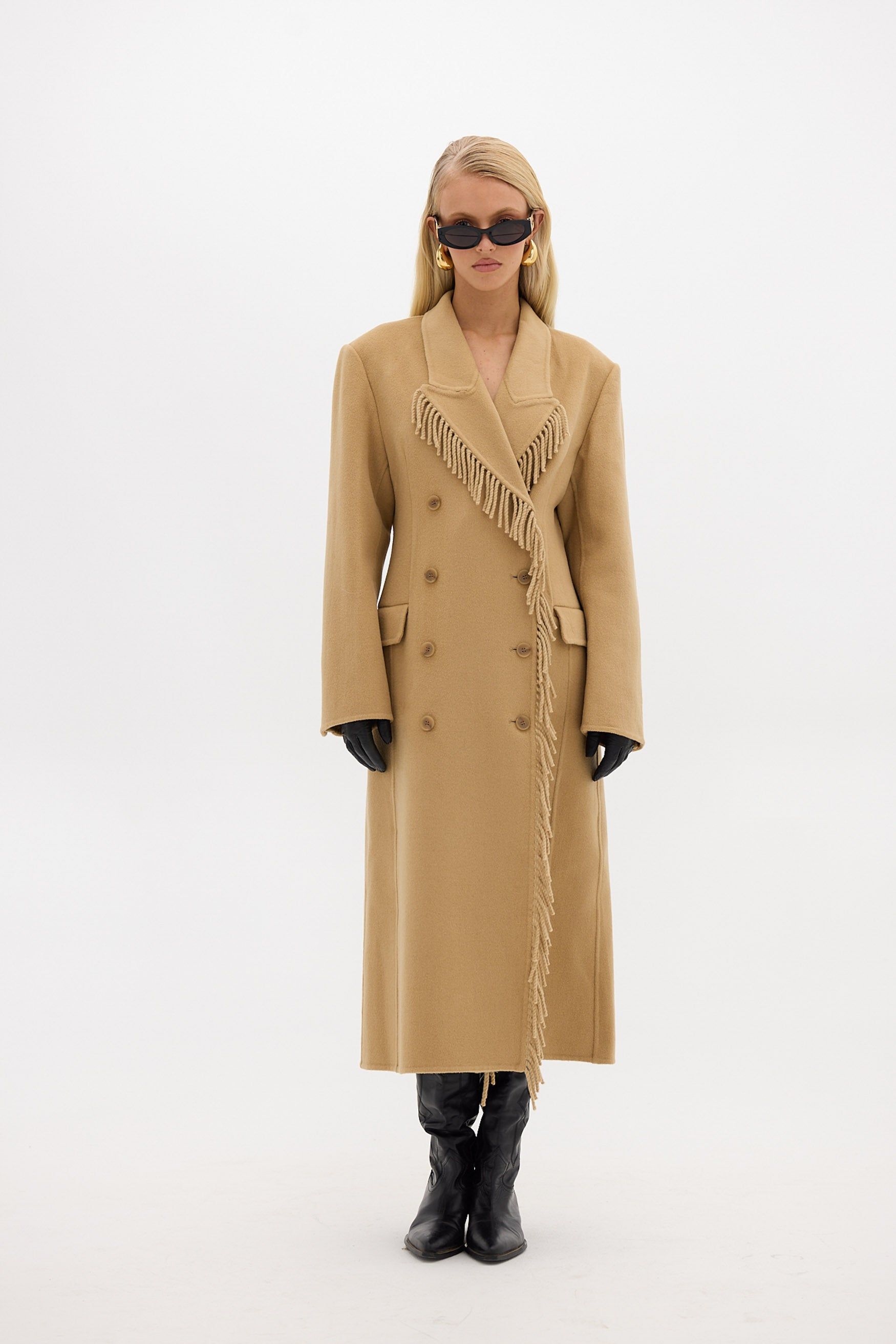 Kate Fringe Coat - Walnut - Walnut / Xs (us 2)
