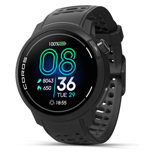 The Coros Pace Pro in black on a white background.