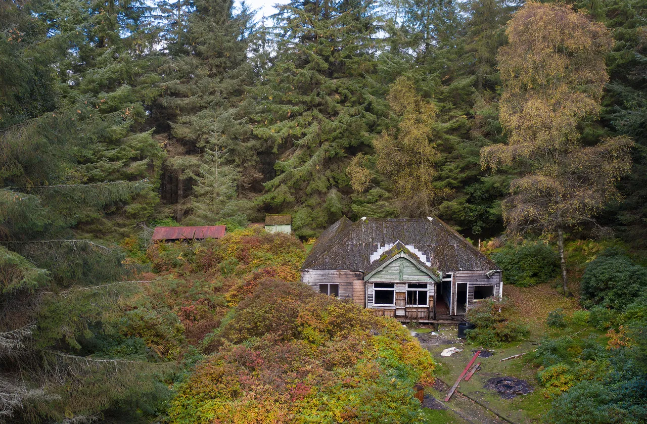 The dilapidated bungalow of Fiona Gore, Countess of Arran