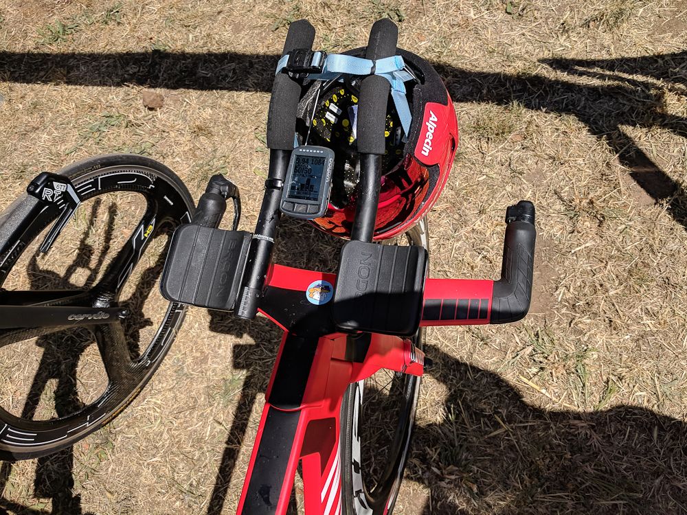 Haas' cockpit, including the Wahoo computer Katusha-Alpecin will be using in 2018