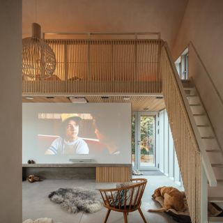 Interior at Clay Retreat by PAD, a sustainable retreat in Hampshire