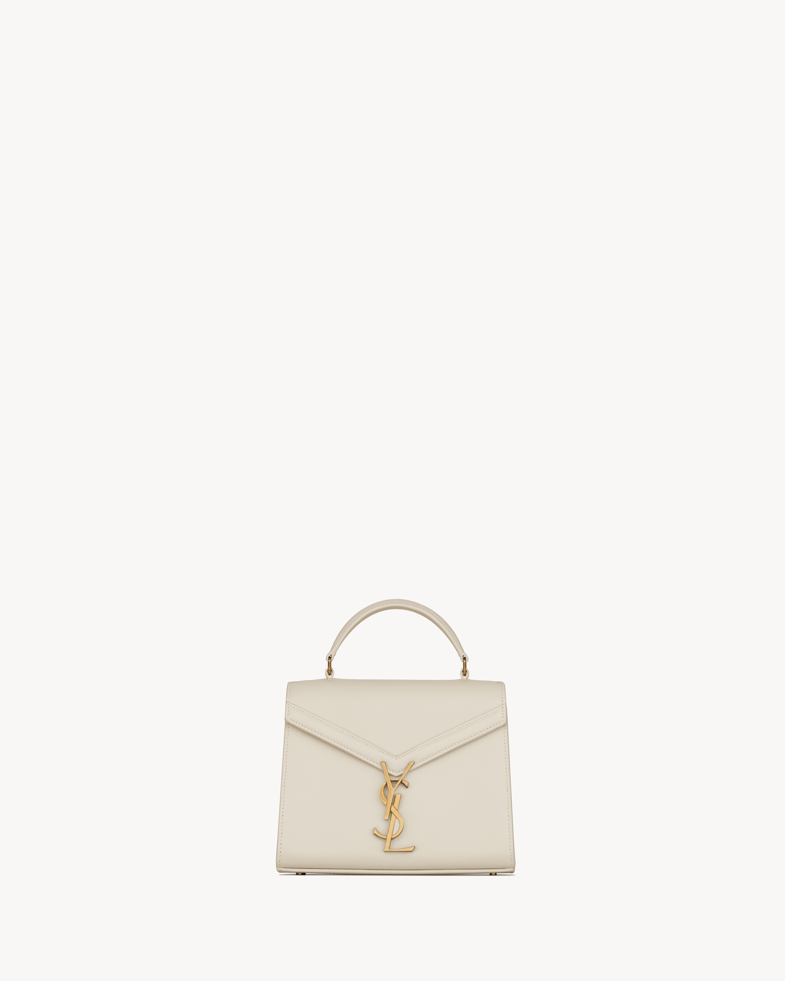 Cassandra Mini Top Handle Bag in Grain De Poudre Embossed Leather