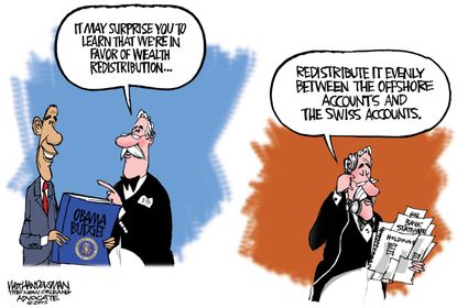 Obama cartoon budget economy