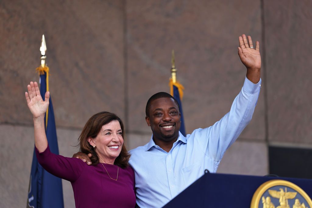 Kathy Hochul and Brian Benjamin.