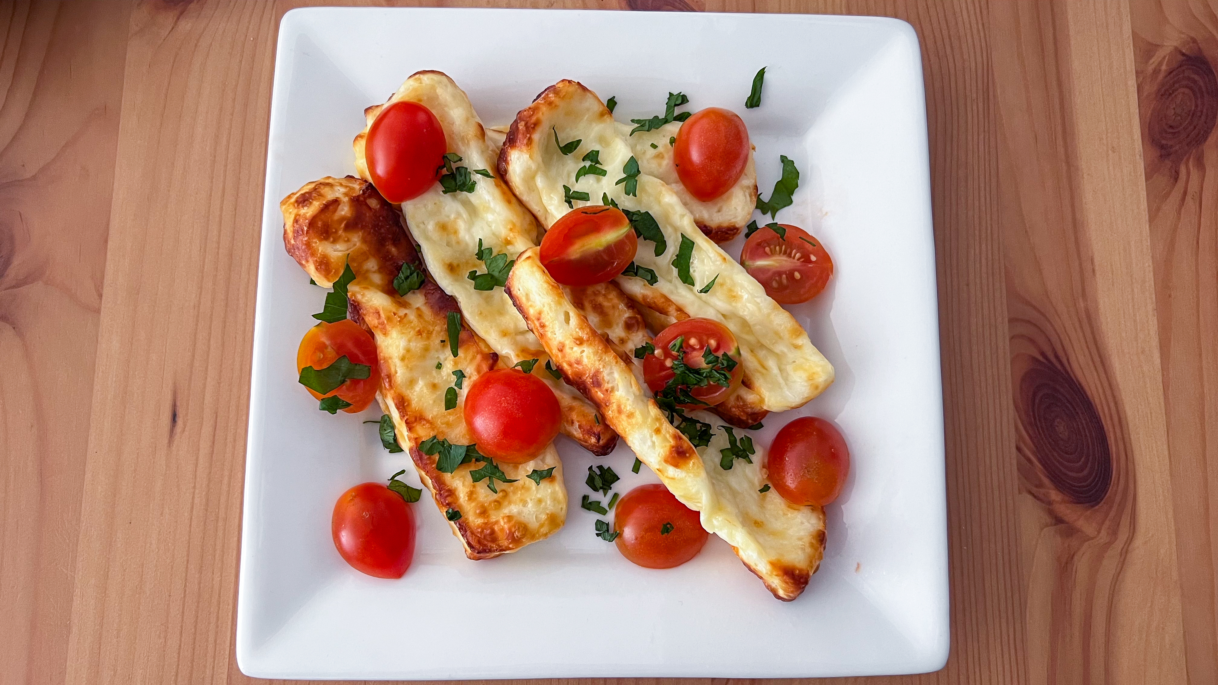 Halloumi cooked in the Philips 5000 Series Dual Basket Air Fryer XXL Steam