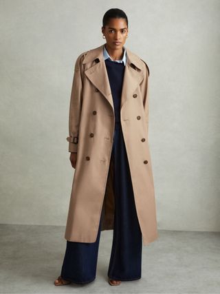 Jenna Double Breasted Belted Trench Coat