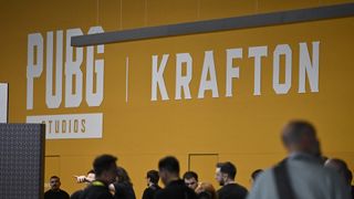 A photo shows the Krafton and PUBG studios logo during the Gamescom video games trade fair at the Trade Fair Center in Cologne, western Germany, on the first day of the fair on August 20, 2025. The 2025 edition of the vast Gamescom trade fair in Cologne, Germany, had its opening night on August 19, 2025 and will be running from August 20 to 24, 2025. (Photo by Ina FASSBENDER / AFP) (Photo by INA FASSBENDER/AFP via Getty Images)