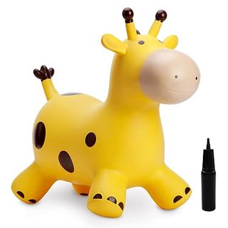 U&c Planet Animal Hopper for Kids, Giraffe Hopper, Bouncy Horse Hopper, Children Inflatable Animal Hopper Inflatable Hopper Bouncy Toddler Ride-On Giraffe Hopping Toys Gift for Boys Girls Age 1-6