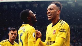 Arsenal stars Ainsley Maitland-Niles and Pierre-Emerick Aubameyang