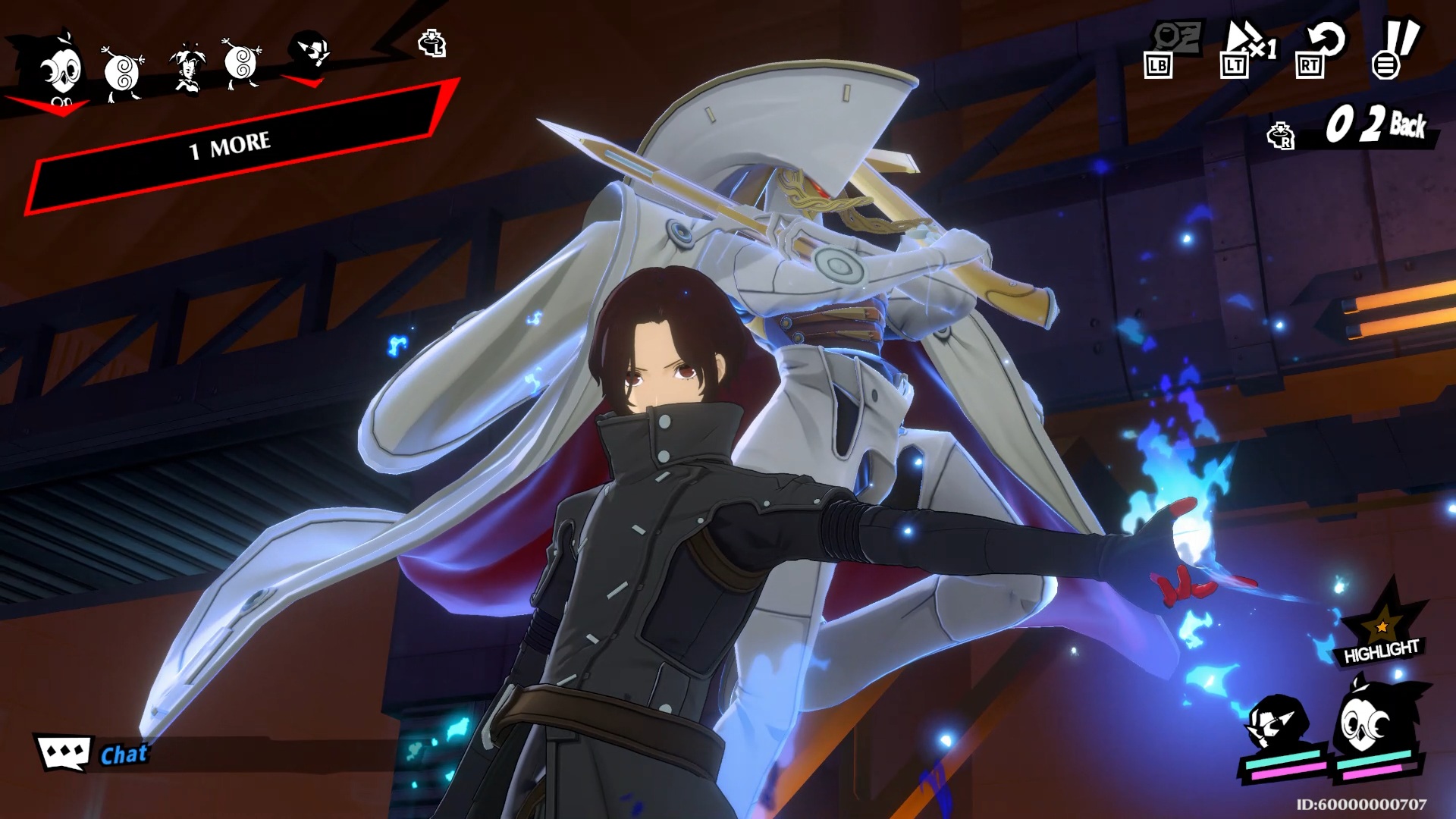 In-game screenshot of the main protagonist, Wonder, from Persona 5: The Phantom X
