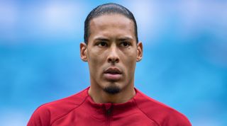 Virgil van Dijk of Lliverpool looks on ahead of the Premier League match between Manchester City and Liverpool at the Etihad Stadium on April 1, 2023 in Manchester, United Kingdom.