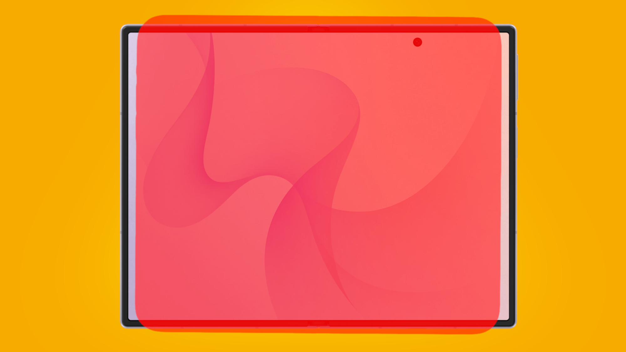 The silhouette of the rumored iPhone Ultra atop the Galaxy Z Fold 8