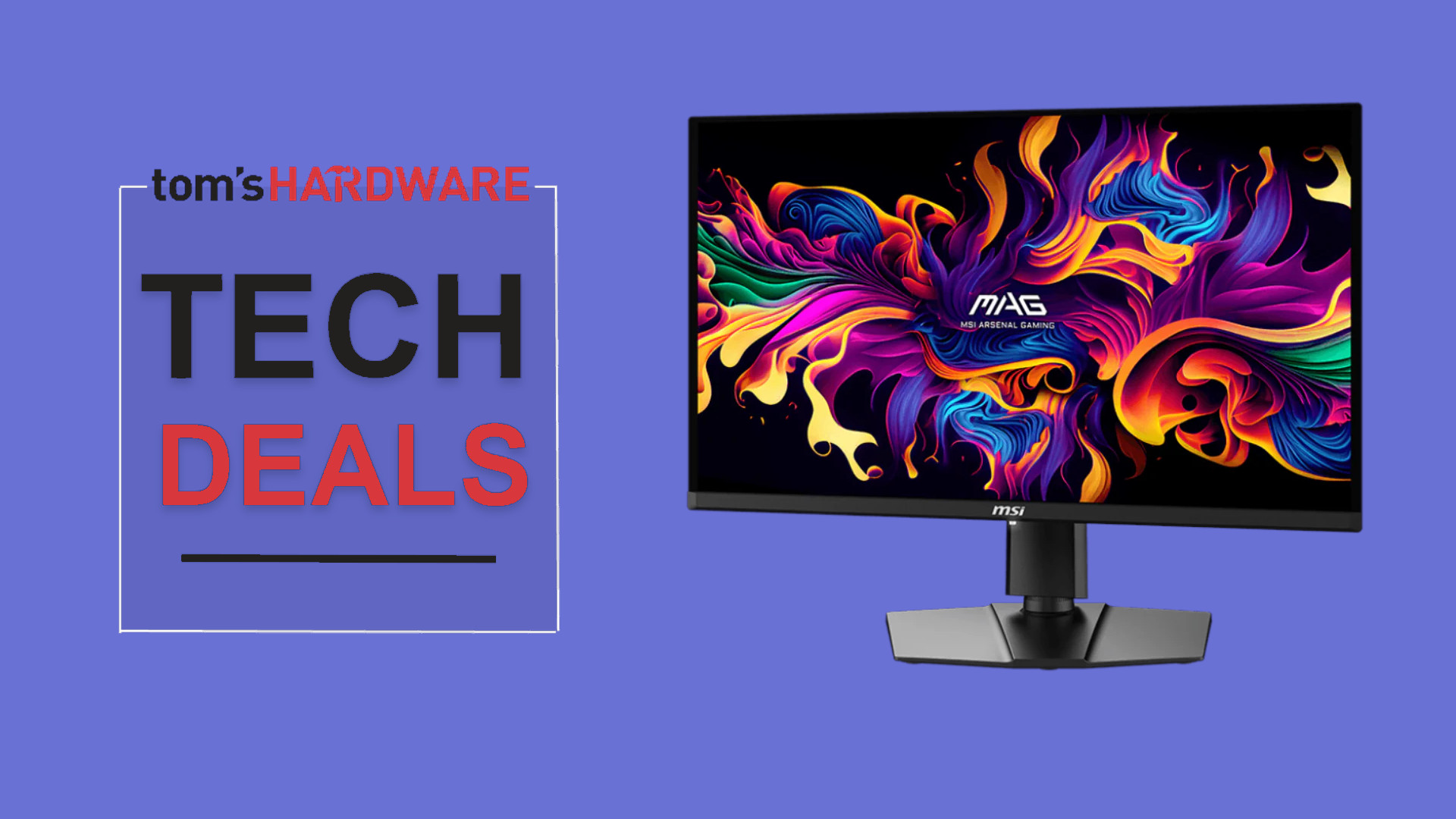 The MSI MAG 271QPX QD-OLED E2 gaming monitor deals post