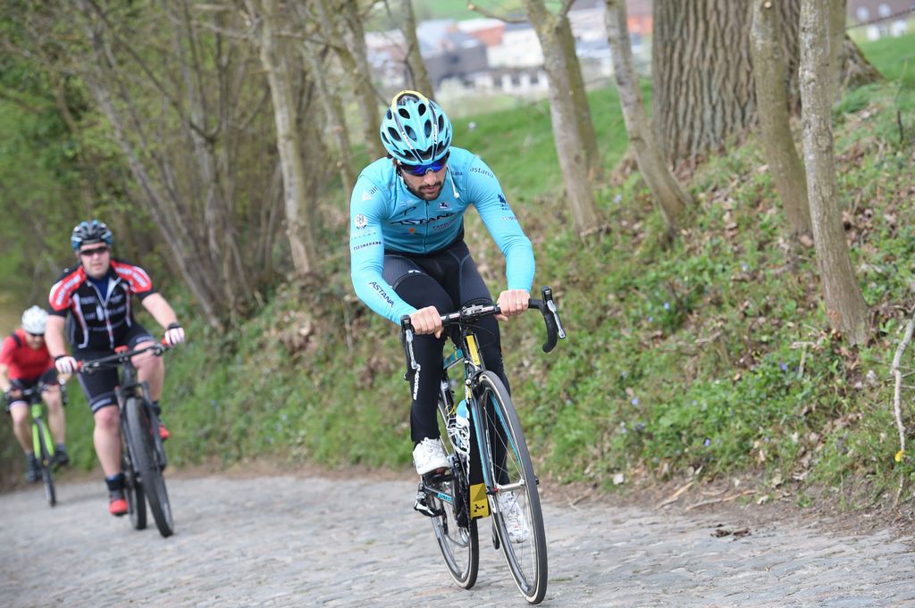 Astana also trained on the Koppenberg