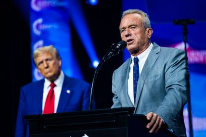 RFK Jr speaks with Republican presidential nominee former President Donald Trump