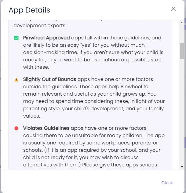 Pinwheel Caregiver Portal screenshot