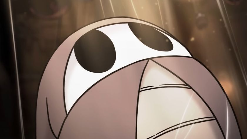 Hollow Knight: Silksong bug suspended in silk strands