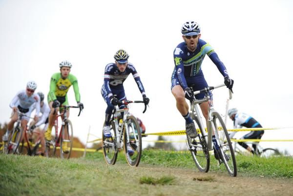Colin H. Murphy (Embrocation Cycling Journal) leads the pack.