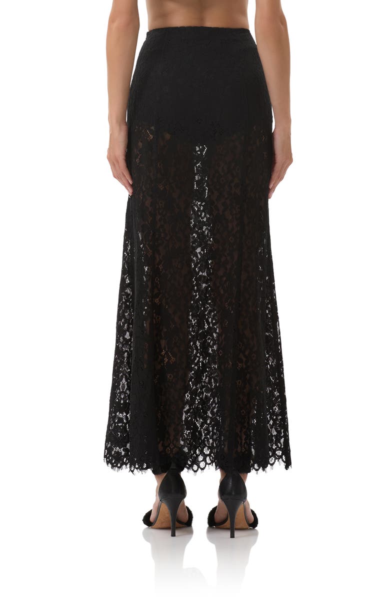 Oxford Semisheer Lace Maxi Skirt