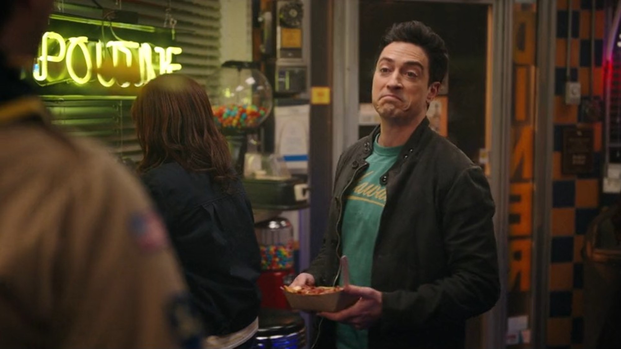 Ben Feldman making a face in Ghosts.
