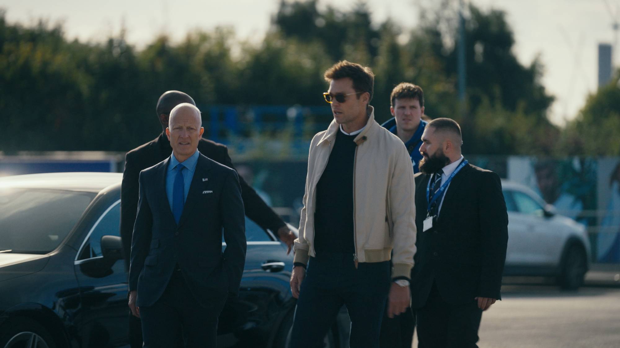 (L-R) Tom Wagner and Tom Brady in "Built In Birmingham: Brady & the Blues"