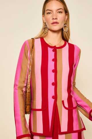 Mirja - Victoria Stripe Jacquard Pink