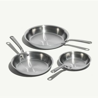 Stainless Clad Frying Pan, Set of 3