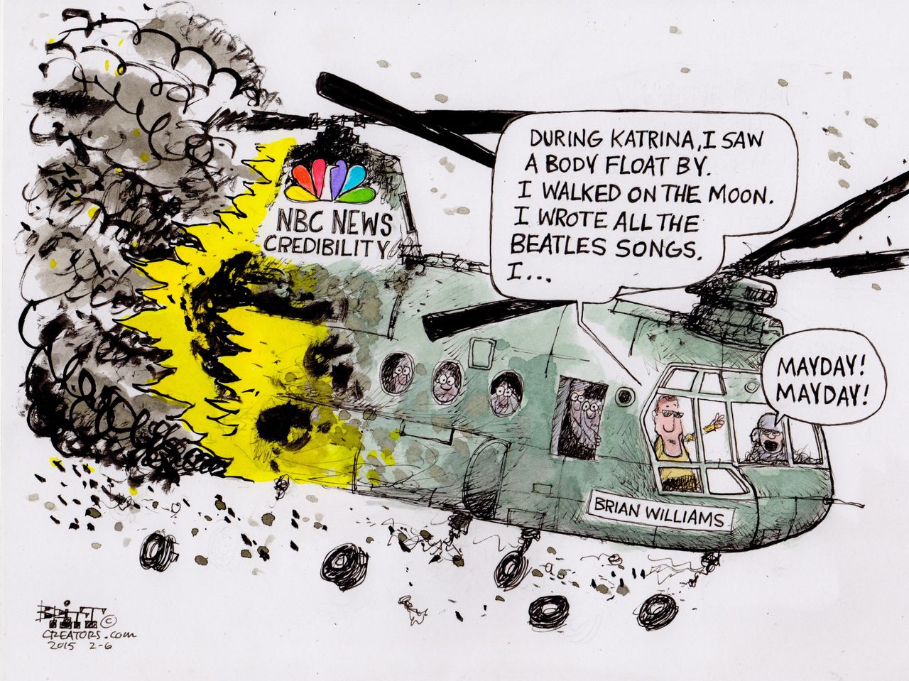 
&amp;amp;nbsp;Editorial cartoon U.S. entertainment NBC/Brian Williams&amp;amp;nbsp;