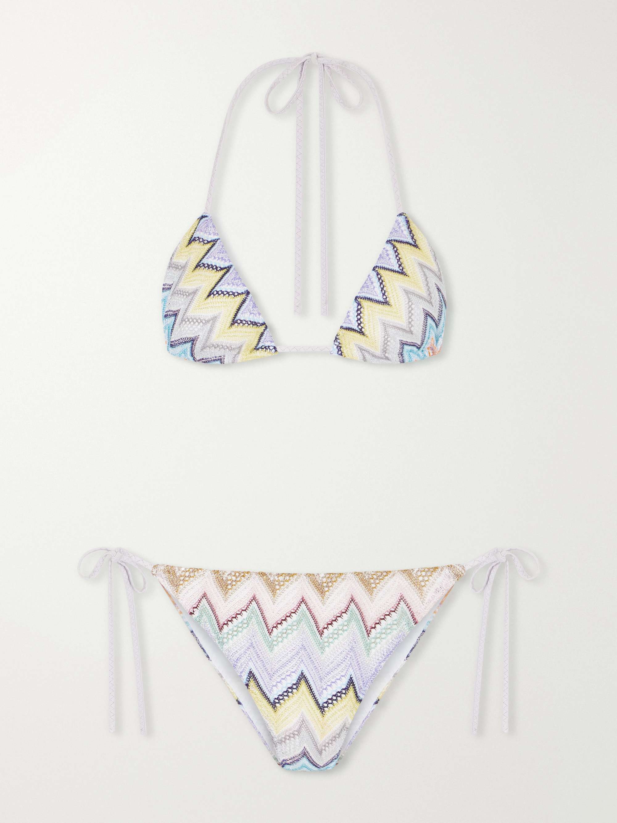 Mare Striped Crochet-Knit Bikini