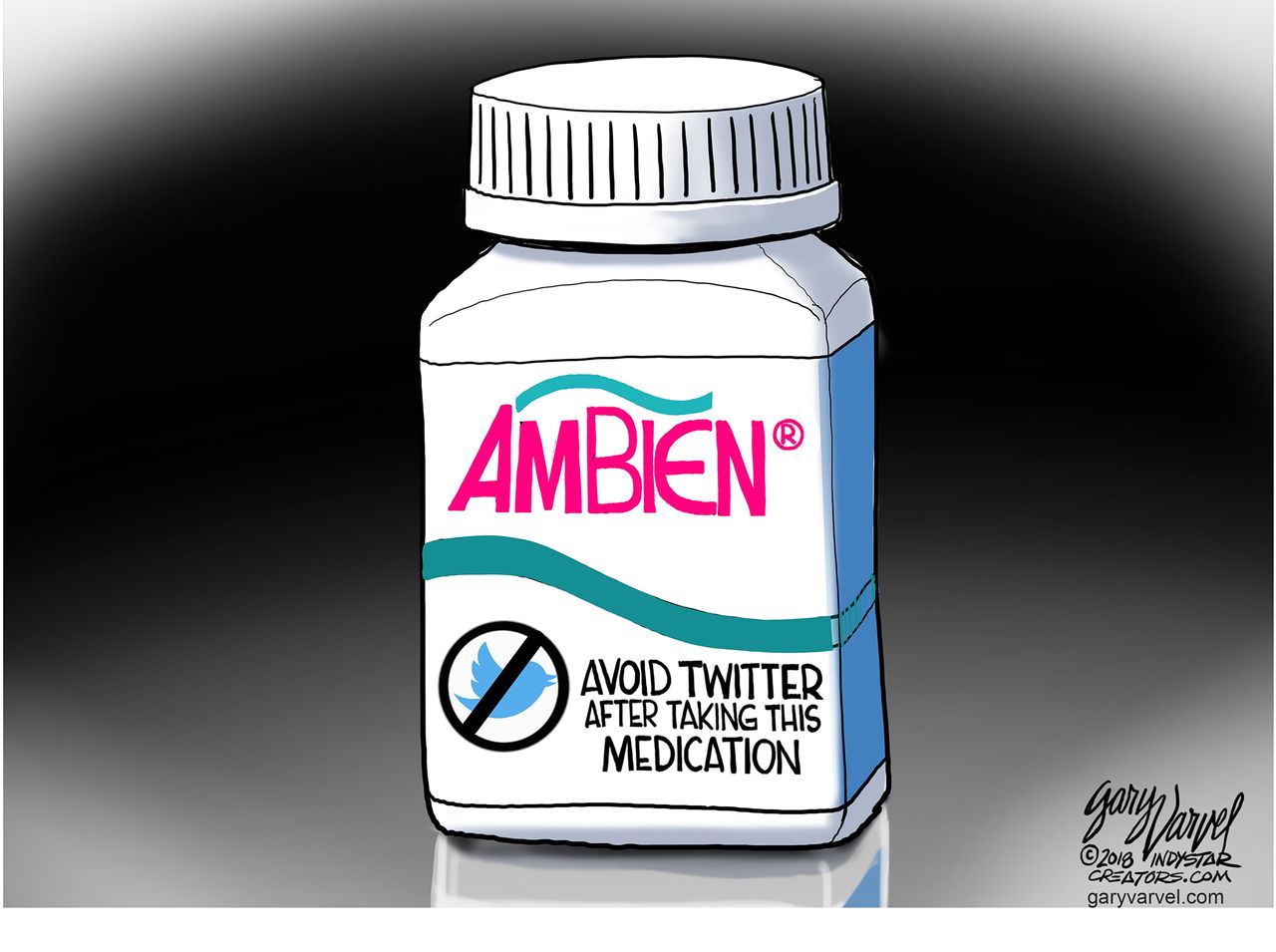 Editorial cartoon U.S. Roseanne racist comments Ambien