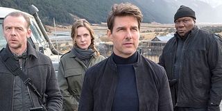 Mission: Impossible - Fallout cast Simon Pegg Rebecca Ferguson Tom Cruise Ving Rhames