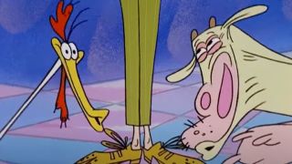 Cow and Chicken with their dad