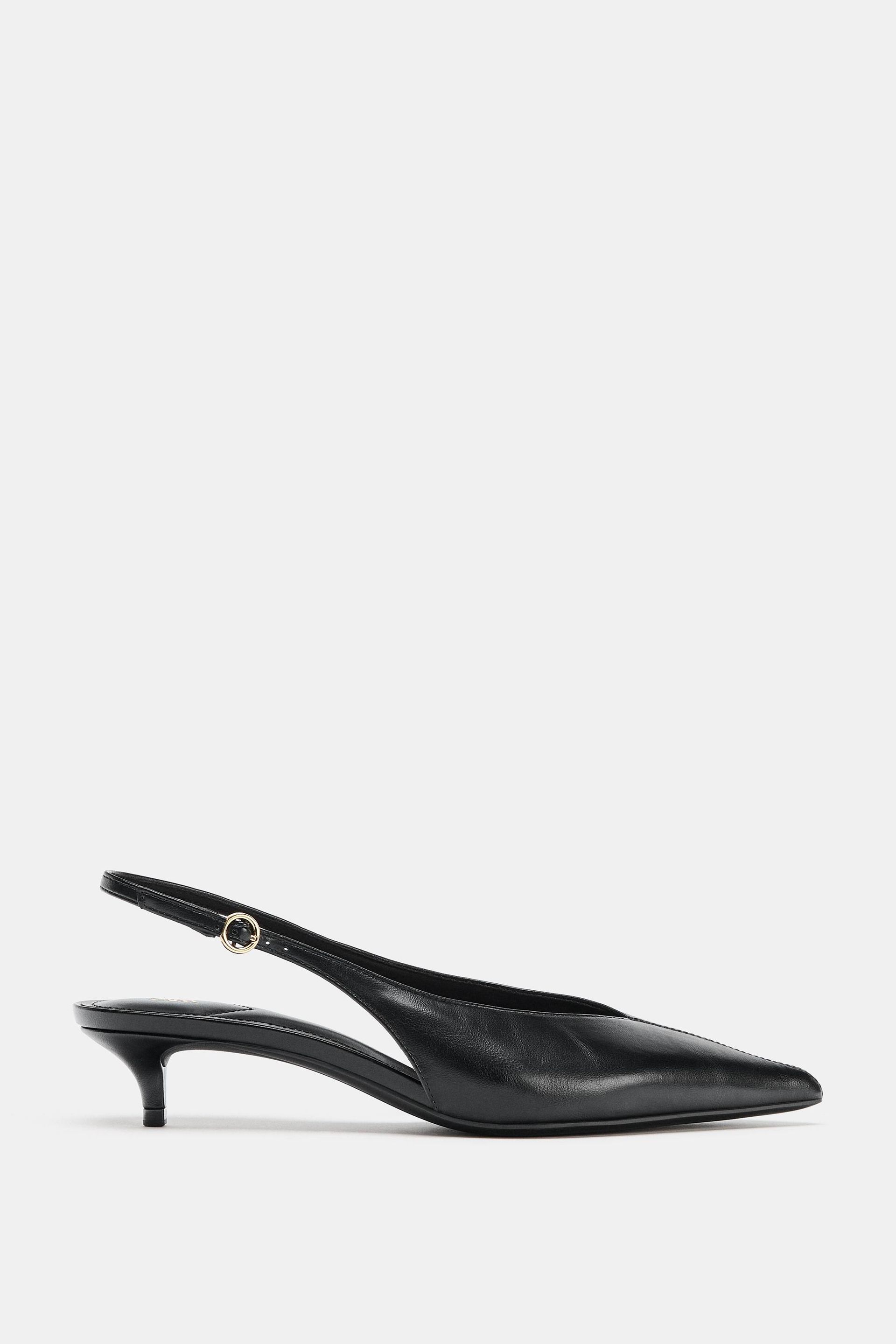 Kitten-Heel Slingback Shoes