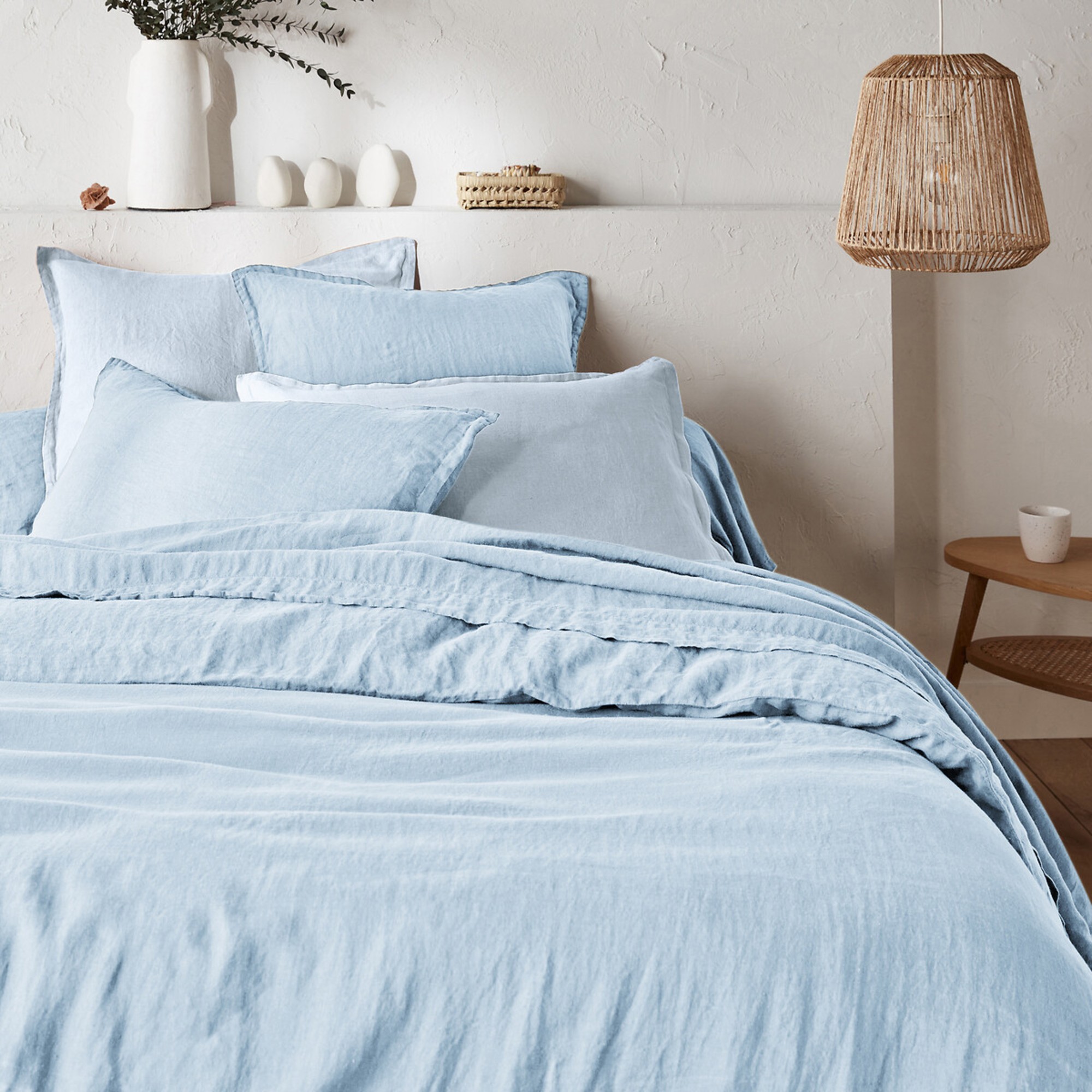 La Redoute Linot Plain 100% Washed Linen Duvet Cover