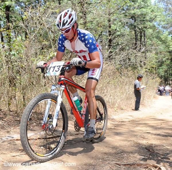 Stephen Ettinger (USA) en route to a 7th place finish in the U23 cross country.