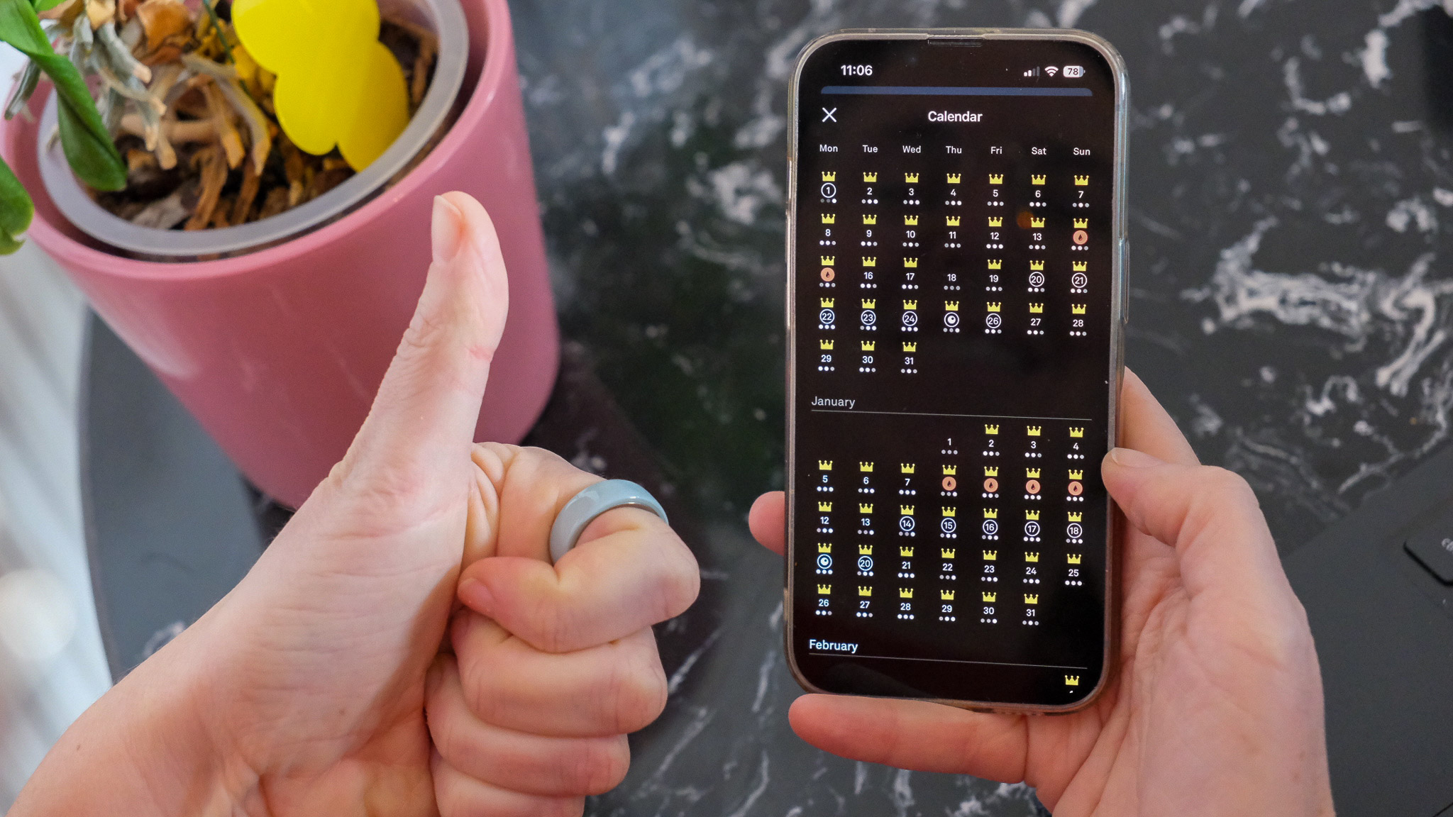 Oura Ring 4 Ceramic and Oura app