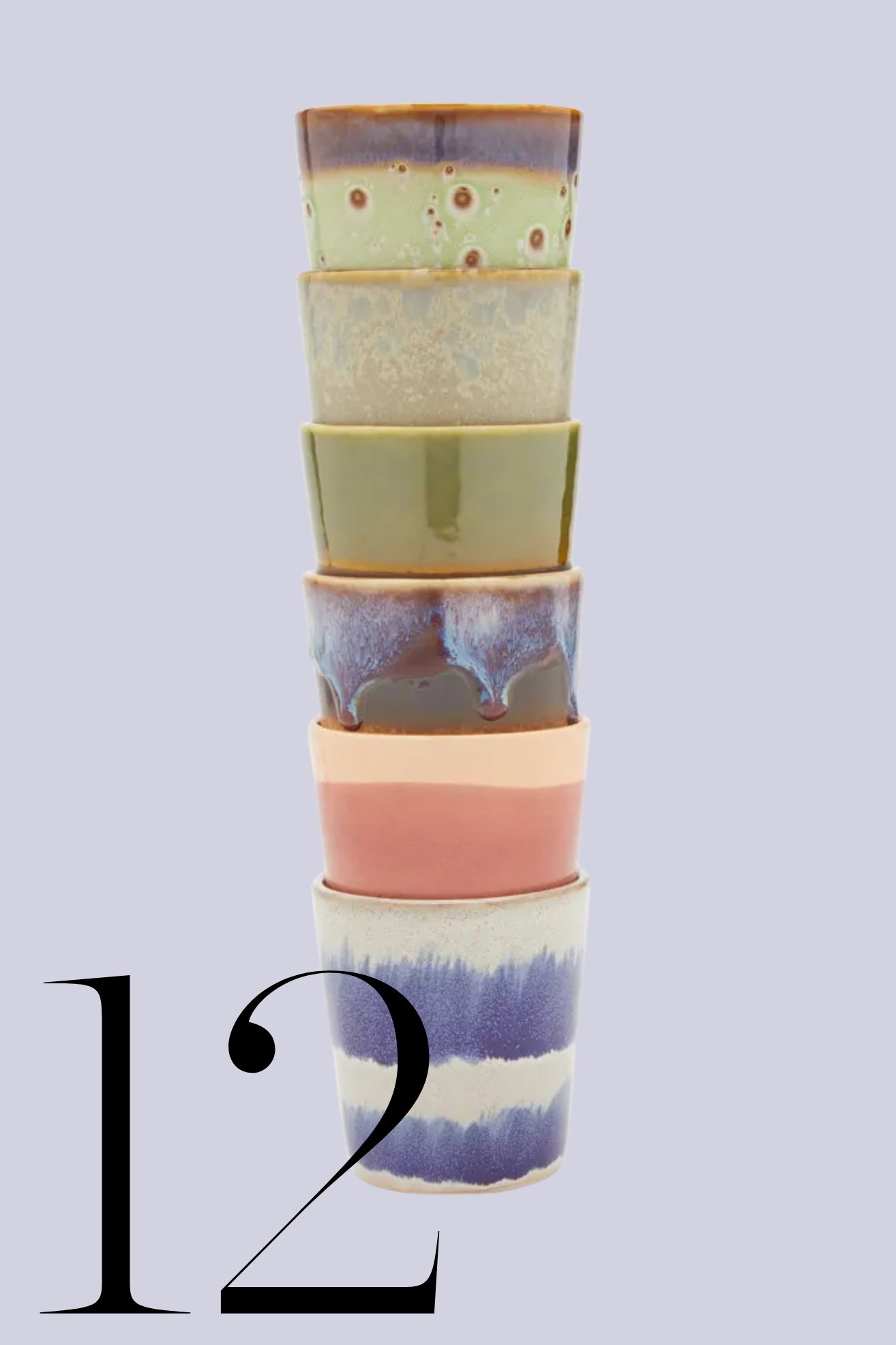 HKliving, Coffee Mugs, Set of 6